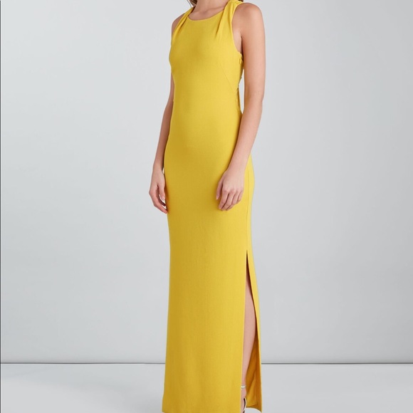 Whistles Toe Back Maxi dress sz 6 yellow - Picture 6 of 7